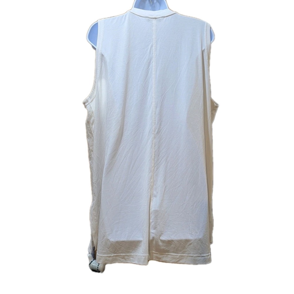 Athleta Inspire Tank Top Oversized Relaxed Fit Workout Shirt Ivory Size 1X - Picture 5 of 9